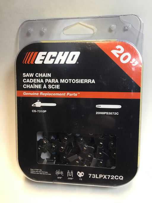 Genuine Echo 73LPX72CQ 20" .058" 3/8" 72 DL Chainsaw Chain Loop