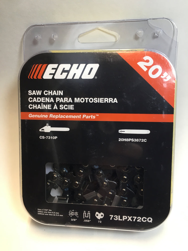 Genuine Echo 73LPX72CQ 20" .058" 3/8" 72 DL Chainsaw Chain Loop