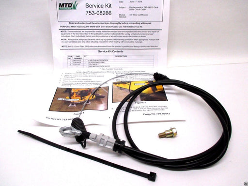 Genuine MTD 753-08266 Blade Control Cable Kit Fits Troy Bilt Cub Cadet