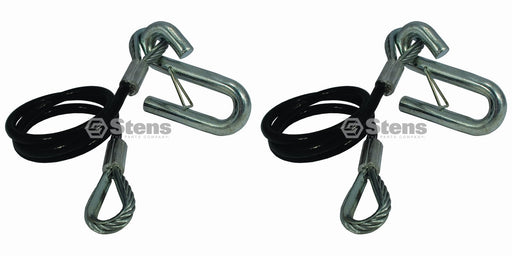 2 Pack Stens 756-102 Trailer Safety Cable with S Hook 36" 7,000 lb Capacity