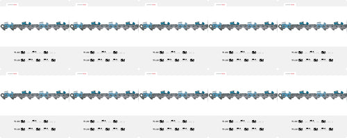 10 Pack Oregon 75JGX072G PowerCut™ Saw Chain 20"