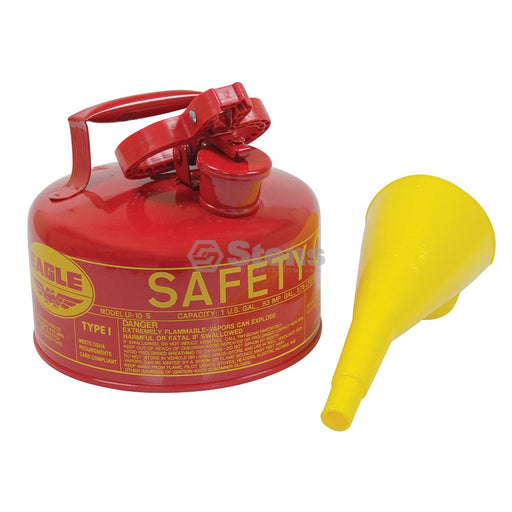Stens 765-180 Metal Safety Fuel Can Eagle 1 Gallon With Funnel