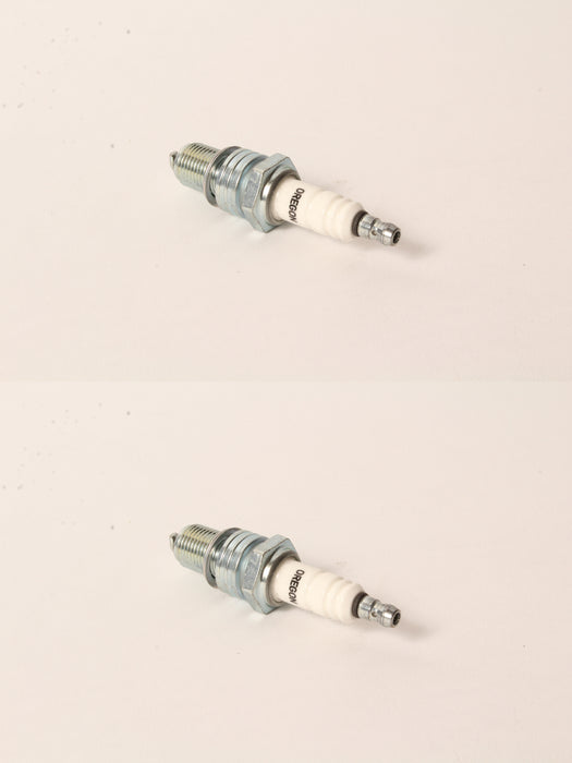 2 PK Oregon 77-312-1 Spark Plug Fits Champion RN9YC NGK BPR6ES Honda 98079-56846