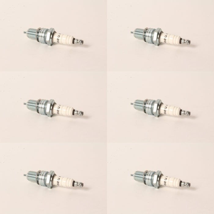 6 PK Oregon 77-312-1 Spark Plug Fits Champion RN9YC NGK BPR6ES Honda 98079-56846