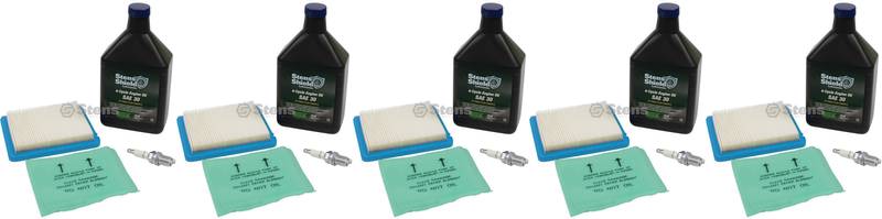 5 Pack Stens 785-509 Engine Maintenance Kit Fits B&S 5121B