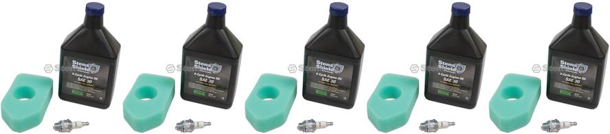 5 Pack Stens 785-513 Engine Maintenance Kit Fits B&S 5129B