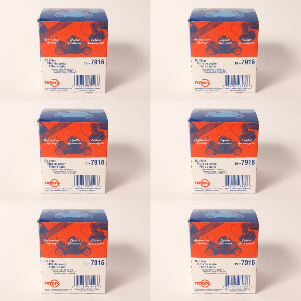 6 Pack Oil Filter Fits Kohler 12-050-01-S JD AM125424 GY20577 2720396 68140