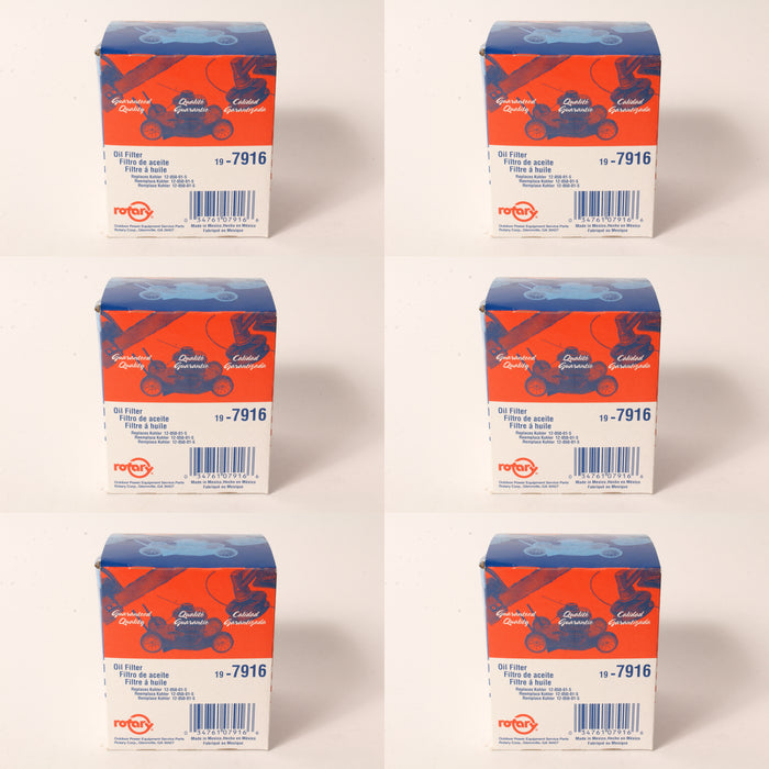 6 Pack Oil Filter Fits Kohler 12-050-01-S JD AM125424 GY20577 2720396 68140