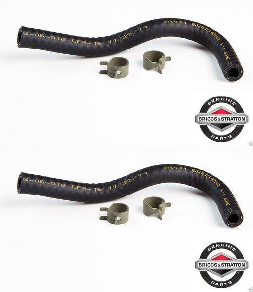 2 Pack Genuine Briggs & Stratton 791867 Fuel Line & Clamps Fits 692601 OEM