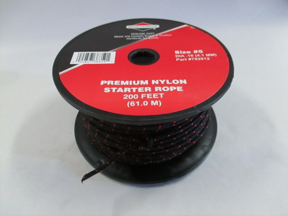 Genuine Briggs & Stratton 792912 200' #5 Premium Nylon Starter Rope Spool OEM