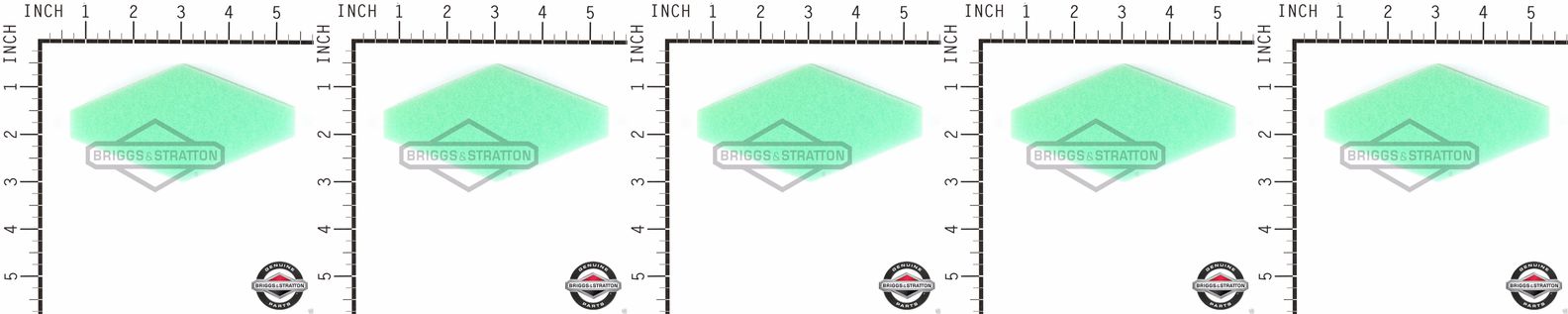 5 Pack Genuine Briggs & Stratton 797301 Foam Air Cleaner Filter OEM