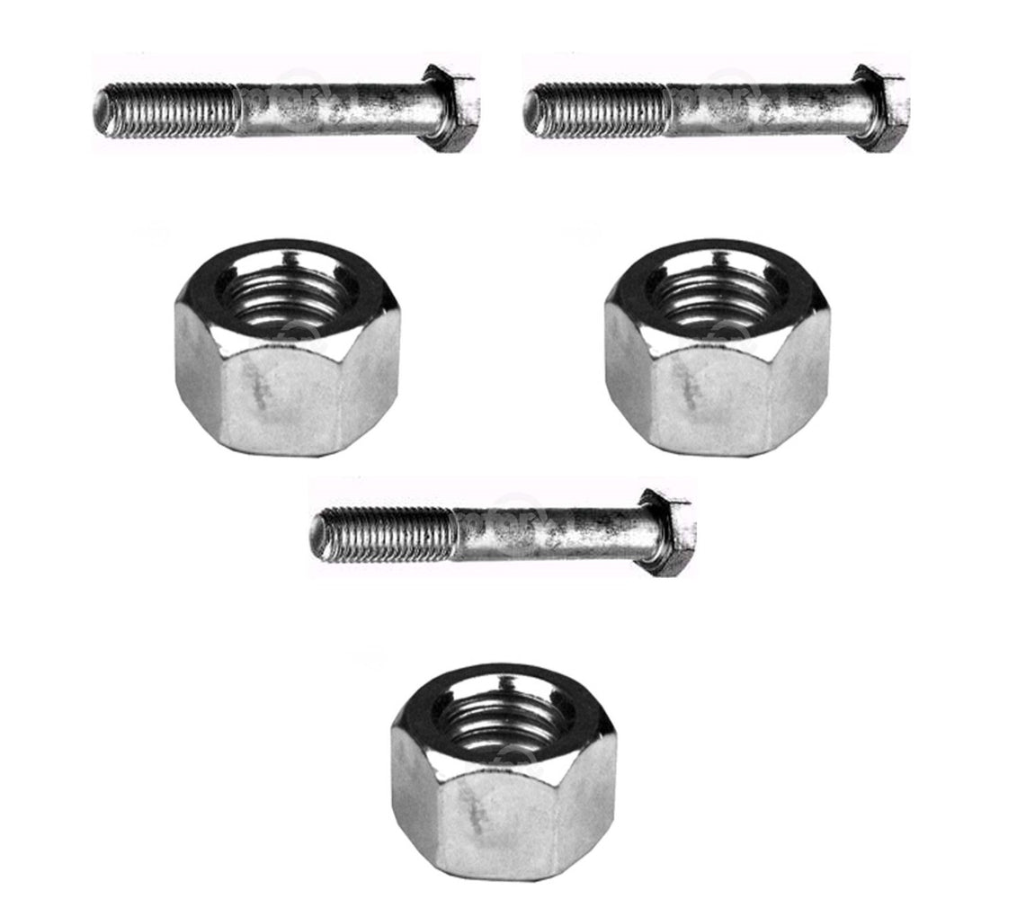 3 Pack Rotary 8343 & 11565 Blade Bolt & Nut Fits Scag 04020-09 04001-41