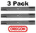 3 pack Oregon 90-109 Mower Blade Fits Dixon 539119871 12421