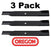 3 Pack Oregon 90-206 Mower Blade fits Dixie Chopper 30227-52T 30227-52X