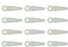 12 PK Weed Blaster 4" Trimmer Blade Fits Grasscraft SE1601 Allen SE1601 1601-12