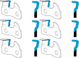 6 PK Oregon 90PX056G 16" AdvanceCut Saw Chain Loop 3/8" Low Pro .043" 56DL