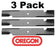 3 Pack Oregon 91-0390 Mower Blade Fits Bobcat 112111-02