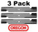 3 Pack Oregon 91-039 Mower Blade Fits Jacobsen 112111-02