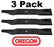 3 Pack Oregon 91-123 Mower Blade fits Country Clipper H1714