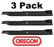 3 Pack Oregon 91-188 Mower Blade Fits Jacobsen 112111-02