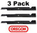 3 Pack Oregon 91-209 Mower Blade  Fits Dixon 539105711