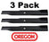 3 Pack Oregon 91-235 Mower Blade Fits DR 225381