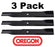 3 Pack Oregon 91-235 Mower Blade for Ferris 1521227