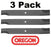 3 Pack Oregon 91-253 Mower Blade Fits Hustler 794214 794214X