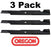 3 Pack Oregon 91-259 Mower Blade Fits Encore 603035 604035