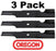 3 Pack Oregon 91-265 Mower Blade Fits Encore 423029