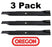 3 Pack Oregon 91-308 Mower Blade Fits Bobcat 42180B WM142180B