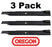 3 Pack Oregon 91-308 Mower Blade Gravely GDU10232