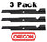 3 Pack Oregon 91-312 Mower Blade Fits Ferris 5101756s