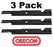 3 Pack Oregon 91-312 Mower Blade for Exmark 633482 103-2528