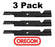 3 Pack Oregon 91-313 Mower Blade Fits Jacobsen 390666