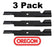 3 Pack Oregon 91-313 Mower Blade Fits Dixon 539106040