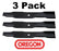 3 Pack Oregon 91-368 Blade Fits AYP 106041X 121705X