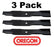 3 Pack Oregon 91-368 Mower Blade Gravely 04919100