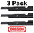 3 Pack Oregon 91-369 Mower Blade Fits Everide 103-2529 103-2529-S