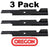 3 Pack Oregon 91-369 Mower Blade for Exmark 103-2529 653101