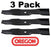 3 Pack Oregon 91-373 Mower Blade Fits Everide 103-2519 103-6390 1-653102