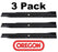 3 Pack Oregon 91-378 Mower Blade fits Dixie Chopper 30227-60E