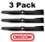 3 Pack Oregon 91-380 Mower Blade for John Deere M115496 54"