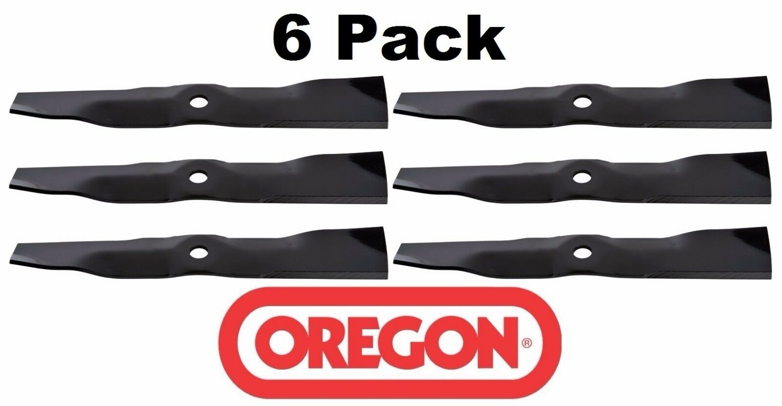 6 Pack  Oregon 91-381 Mower Blade for John Deere M115495 M114581 M115328 48"