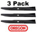 3 Pack Oregon 91-433 Mower Blade Fits Kubota 70000-25005