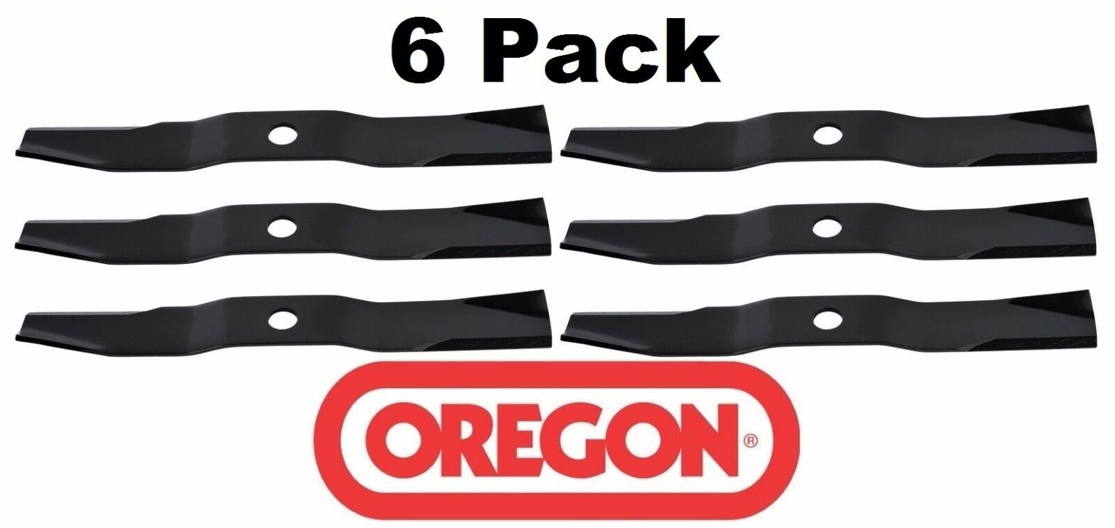 6 Pack Oregon 91-438 Mower Blade for Kubota 76539-34330 60" Front Mount Mowers