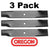 3 Pack Oregon 91-447 Mower Blade Fits John Deere M135589 M76466