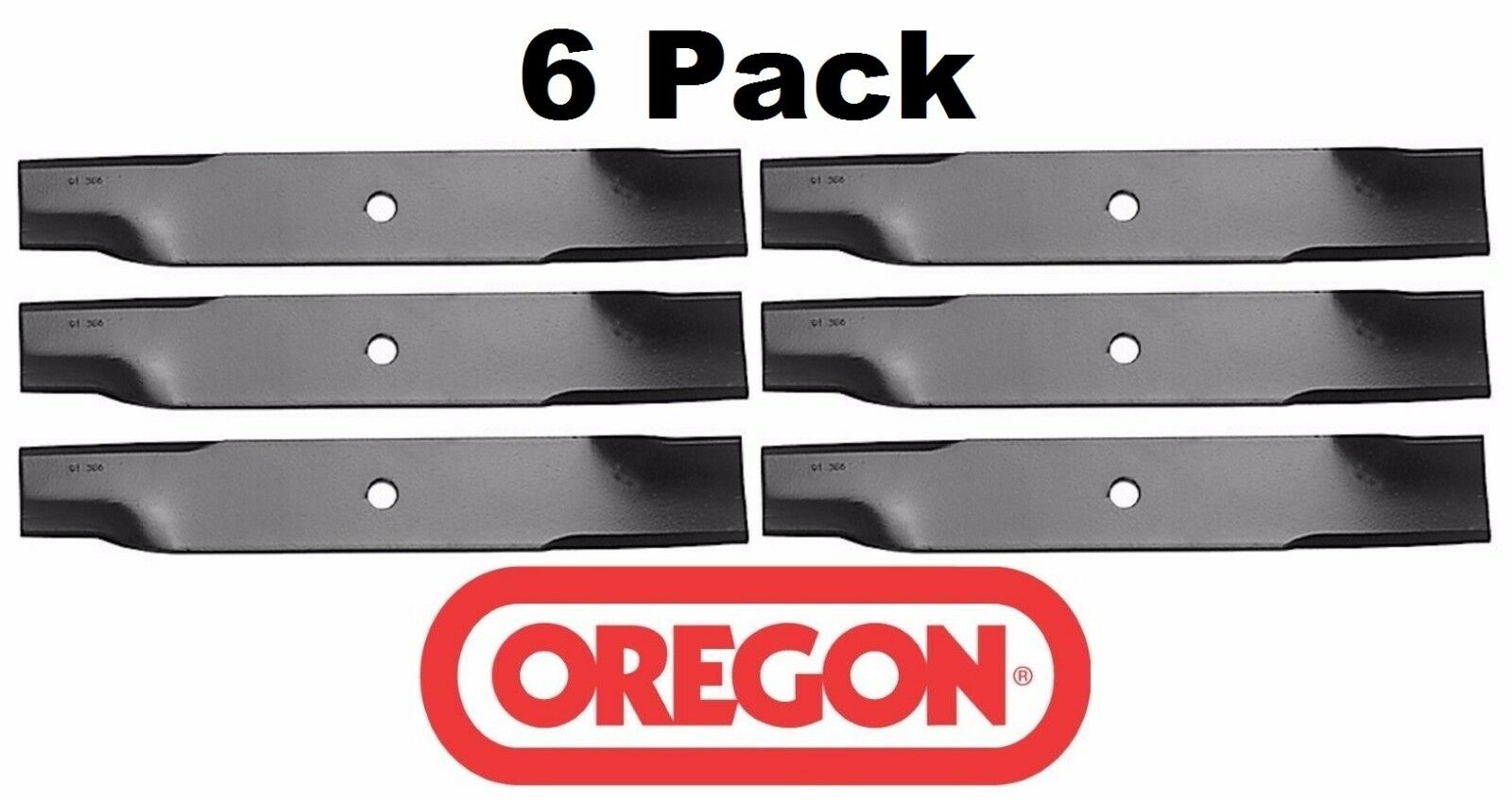 6 Pack Oregon 91-447 High Lift Mower Blade for John Deere M135589 48"