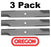 3 Pack Oregon 91-448 Mower Blade for John Deere M127466 46" Scotts