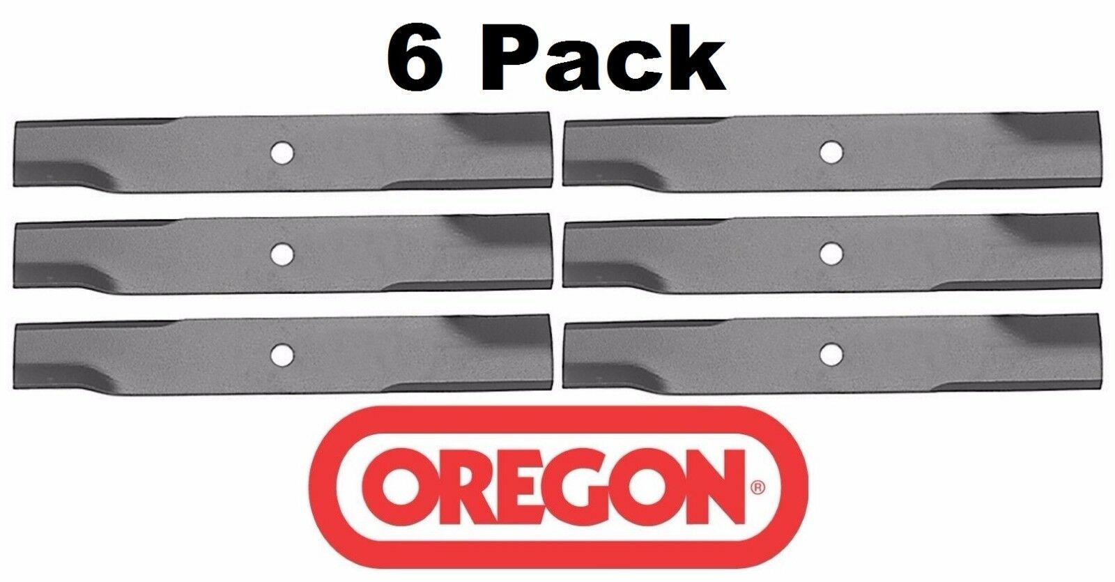 6 Pack Oregon 91-448 Mower Blade for John Deere M127466 46" Scotts